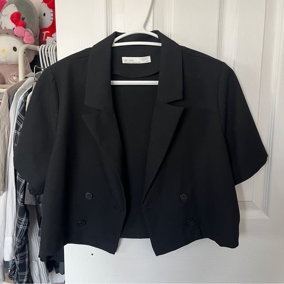 Oak + Fort - double breasted crop blouse - Picture 3 of 5